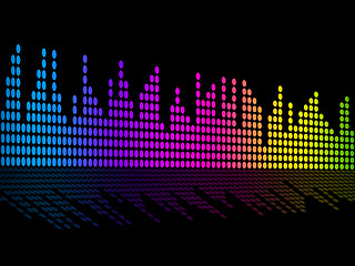 Image showing Digital Music Beats Background Shows Music Soundtrack Or Sound P