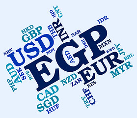 Image showing Egp Currency Represents Forex Trading And Exchange