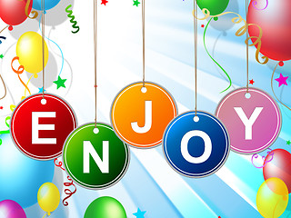 Image showing Enjoy Party Represents Celebration Jubilant And Celebrations