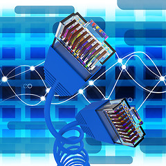 Image showing Internet Connection Represents World Wide Web And Communication