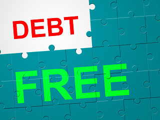 Image showing Debt Free Means Debit Card And Arrears