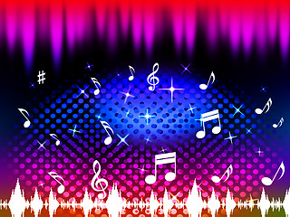 Image showing Music Background Means Singing Dancing Or Melody\r