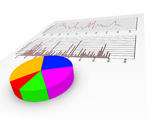 Image showing Graph Report Represents Data Corporate And Forecast