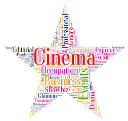 Image showing Cinema Star Indicates Hollywood Movies And Cinemas