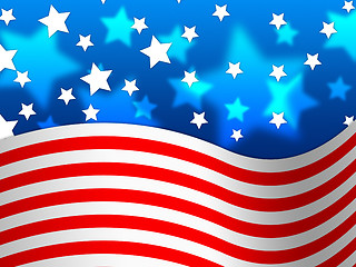 Image showing Amercian Flag Background Means Stripes And Stars\r