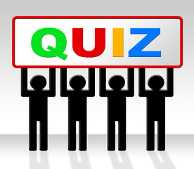 Image showing Exam Quiz Indicates Questions And Answers And Examination