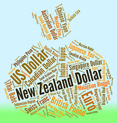 Image showing New Zealand Dollar Indicates Foreign Exchange And Currencies