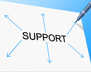 Image showing Support Supporting Represents Counselling Helping And Assist