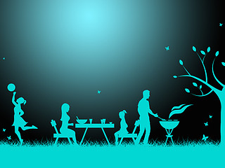 Image showing Bbq Copyspace Shows Grilled Meat And Barbeque