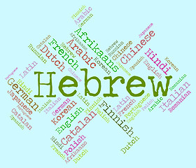 Image showing Hebrew Language Indicates Wordcloud Word And Speech