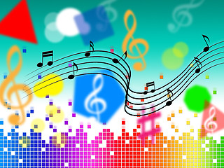 Image showing Music Background Shows Pop Classical Or Rock\r