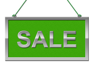 Image showing Sale Sign Indicates Signboard Discounts And Promotional