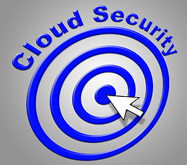 Image showing Cloud Security Shows Information Technology And Computer