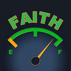 Image showing Faith Gauge Shows Scale Religious And Indicator