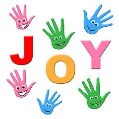 Image showing Joy Kids Shows Happy Youngsters And Child