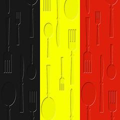 Image showing Belgian Food Shows Foods Cafe And Dining