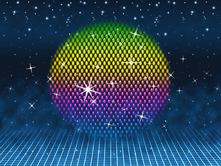 Image showing Colorful Ball Means Colors Sparkles And Party\r