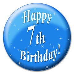 Image showing Happy Seventh Birthday Shows Congratulation Greetings And Happiness