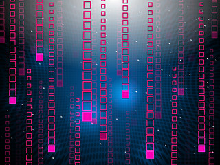 Image showing Squares Background Shows Technology Code And Data \r