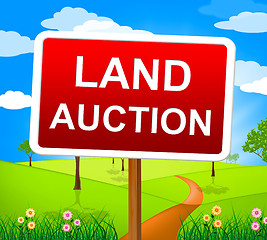 Image showing Land Auction Indicates Winning Bid And Auctioning