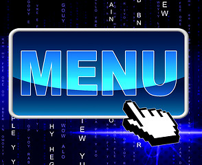 Image showing Online Menu Represents World Wide Web And Dining