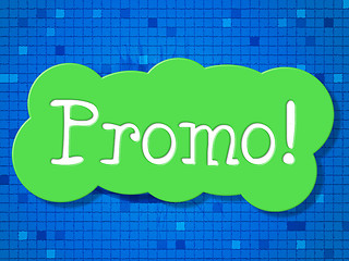 Image showing Sign Promo Represents Sale Offer And Reduction