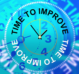 Image showing Time To Improve Means Improvement Plan And Growth