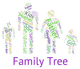 Image showing Family Tree Indicates Hereditary Ancestry And Text