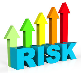 Image showing Increase Risk Means Hurdle Danger And Insecurity