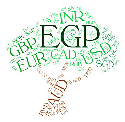 Image showing Egp Currency Represents Foreign Exchange And Coin