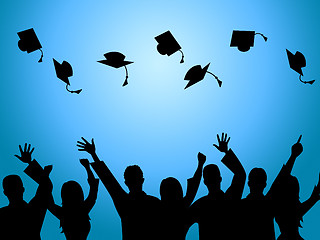 Image showing Education Graduation Indicates Degree Ceremony And Finishing