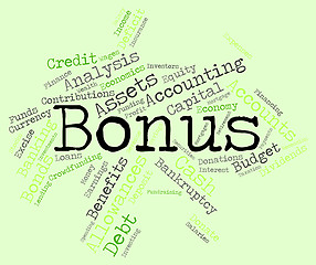 Image showing Bonus Word Shows Wordcloud Words And Extra