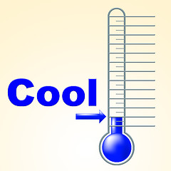 Image showing Cool Thermometer Shows Thermostat Frosty And Coldness