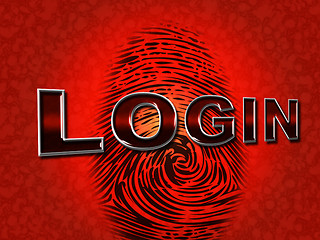 Image showing Login Security Means Password Enter And Permission