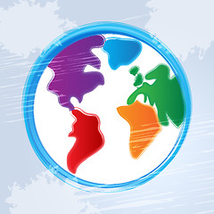 Image showing Globe Background Represents World Worldwide And Backdrop