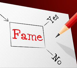 Image showing Choice Fame Represents Far Famed And Confusion