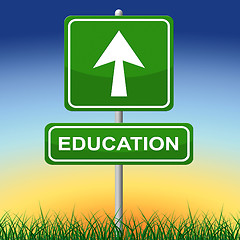 Image showing Education Sign Shows Study Advertisement And Schooling
