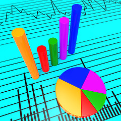 Image showing Graph Report Shows Infochart Document And Investment