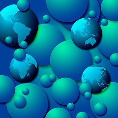 Image showing Background Spheres Indicates Empty Space And Abstract