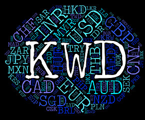 Image showing Kwd Currency Shows Exchange Rate And Dinars