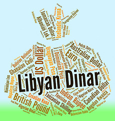 Image showing Libyan Dinar Represents Foreign Exchange And Broker