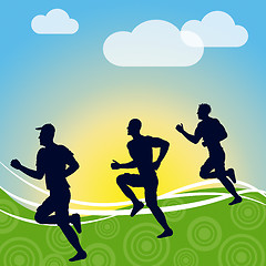 Image showing Exercise Jogging Represents Get Fit And Fitness