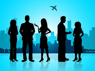 Image showing Business People Represents Buildings City And Professional