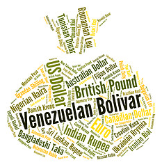 Image showing Venezuelan Bolivar Shows Worldwide Trading And Exchange