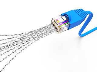 Image showing Data Connection Means Network Server And Computer