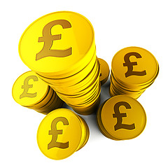Image showing Pound Savings Means Financial Increase And Currency