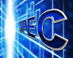 Image showing Spec Data Means Fact Specification And Facts