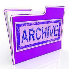 Image showing Archive File Indicates Organized Folders And Document