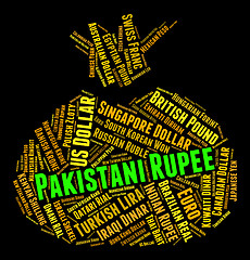 Image showing Pakistani Rupee Represents Foreign Currency And Coin