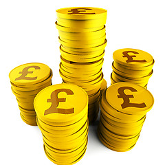 Image showing Pound Savings Indicates Monetary Capital And Prosperity